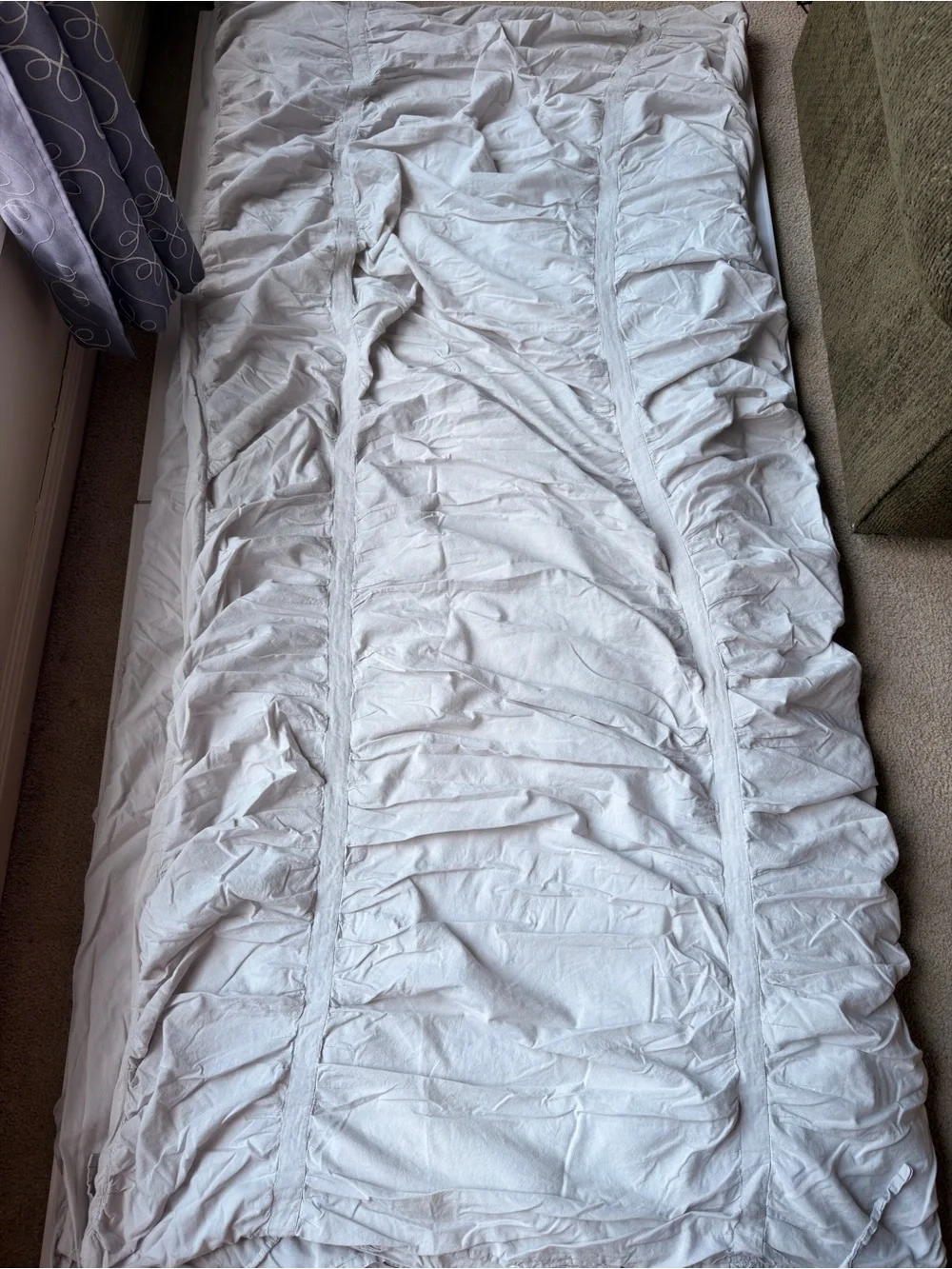 Pottery Barn Light Gray Duvet Cover